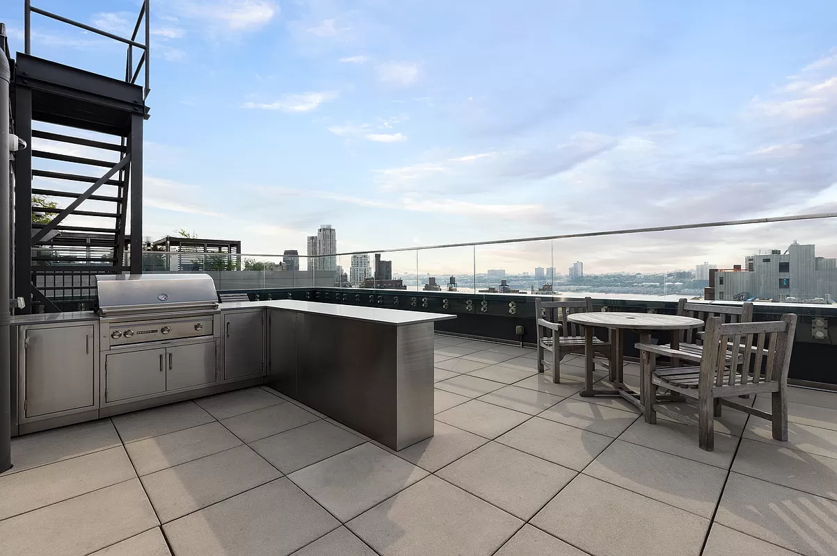 Rooftop Renovation, Manhattan Construction, Outdoor Kitchen Installation, Stone Paving, Glass Railings, Urban Landscaping, NYC Building Codes, Construction Permits, Modern Outdoor Spaces, Durable Pavers.